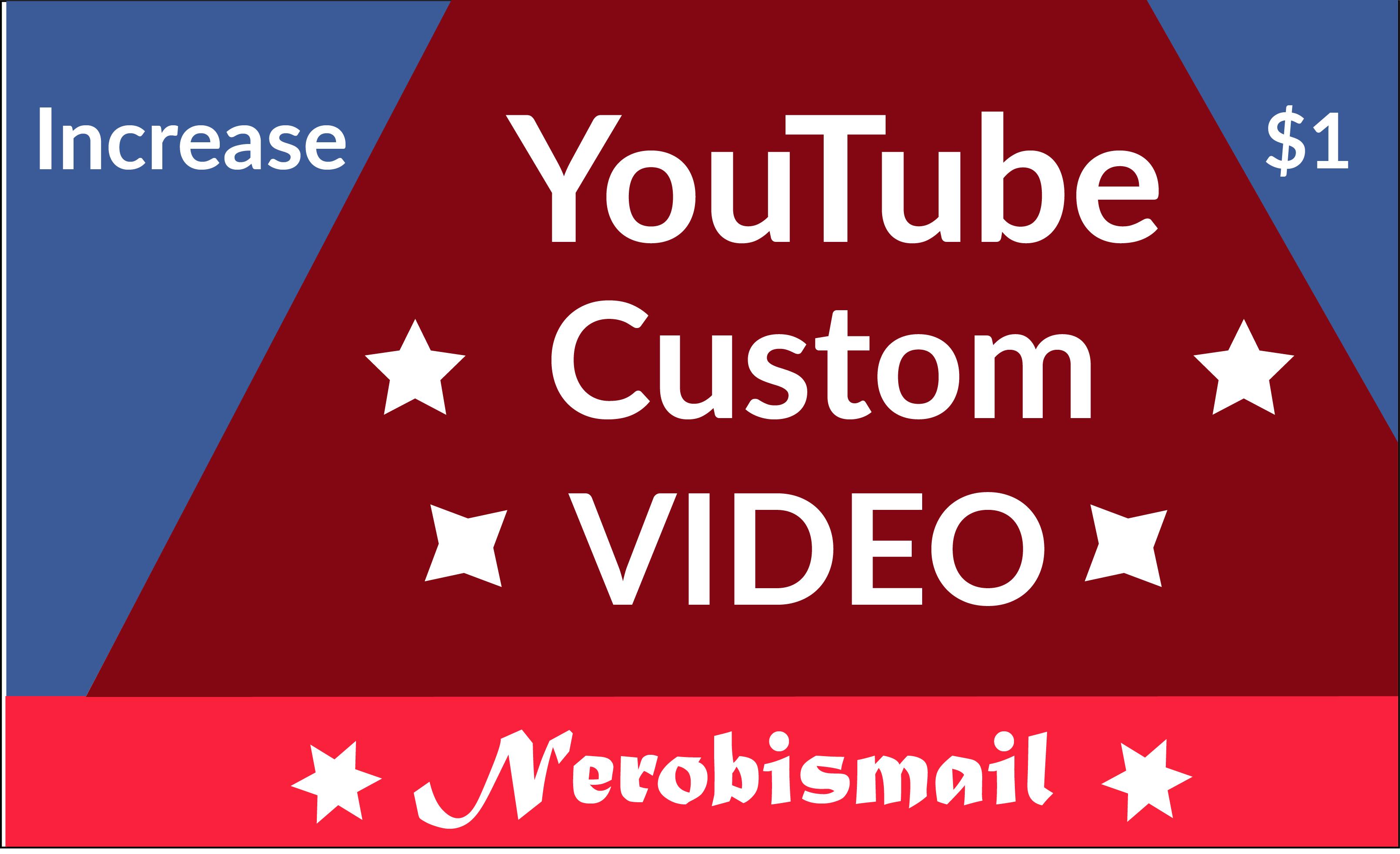 Increase HQ profile custom YouTube videos Promotion w...