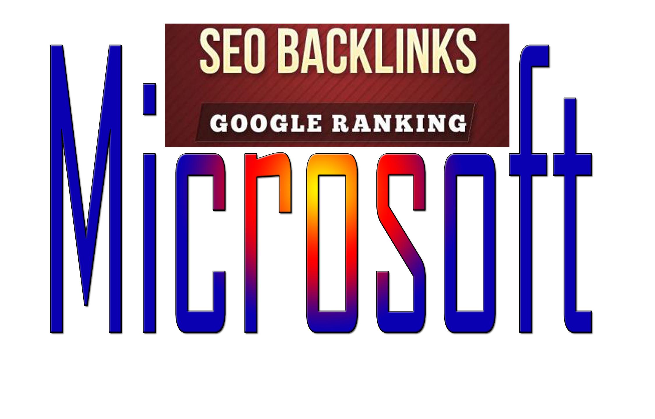 Microsoft Incredible Backlinks with fast delivery