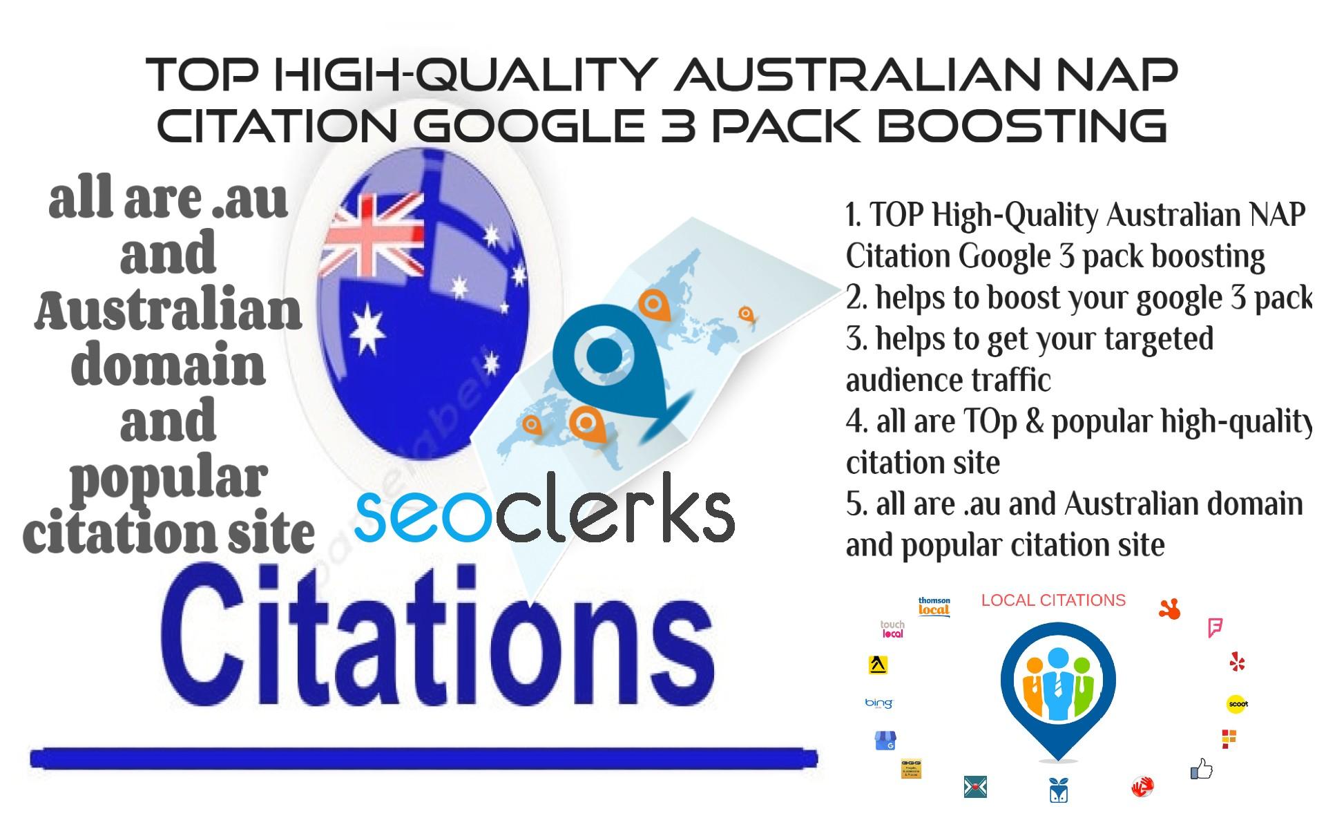 Google 3 pack boosting High-quality 100 Australian NA...