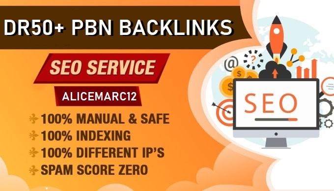 Build 20 DR 50+ Dofollow Permanent PBNs Backlinks
