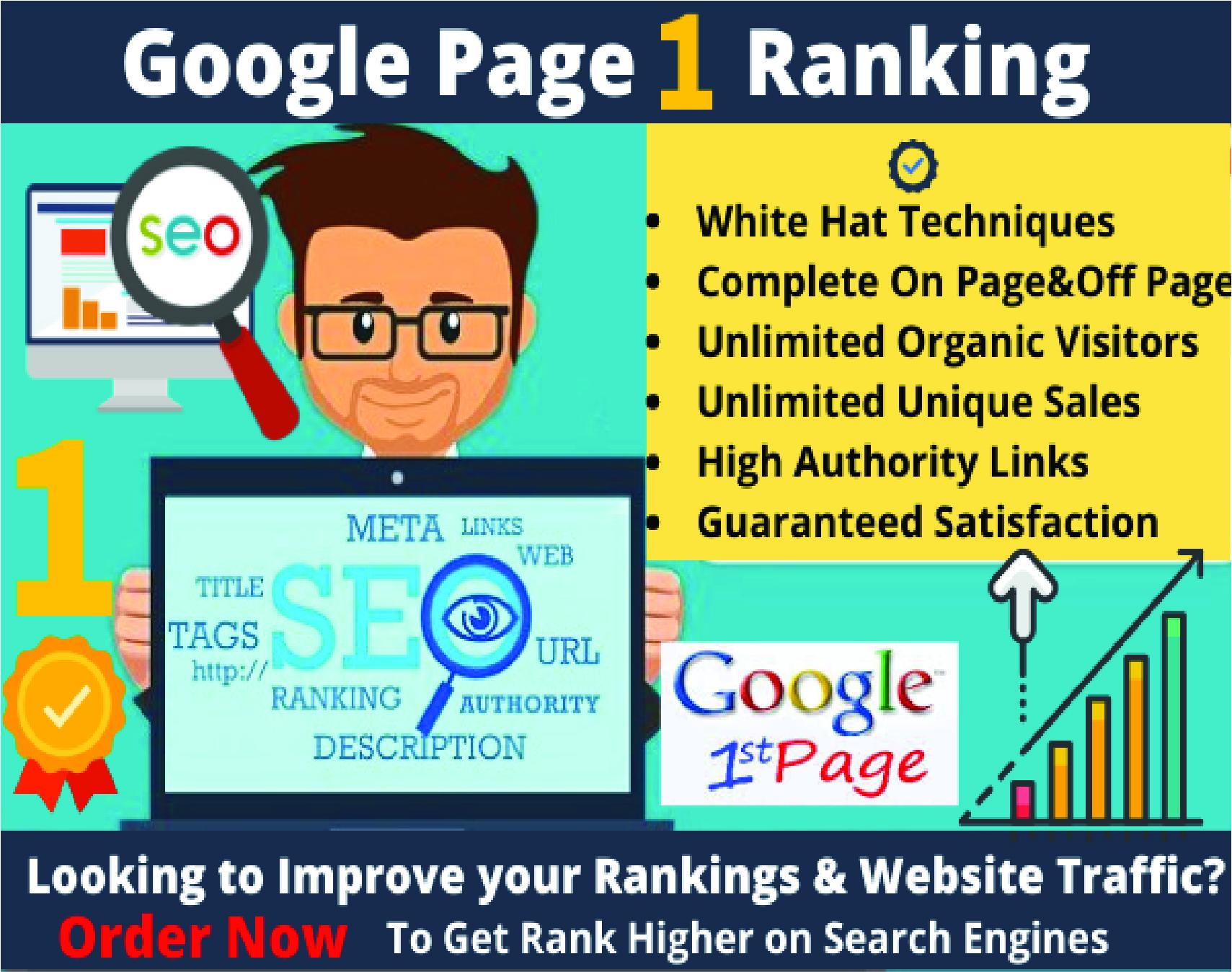 I will rank website Google first page Or Get Money Ba...