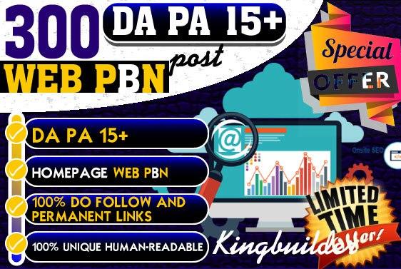 300 WEB 2.0 High TF CF DA PA Homepage PBN Backlinks P...