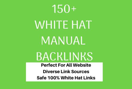 150 SEO backlinks white hat manual link building serv...
