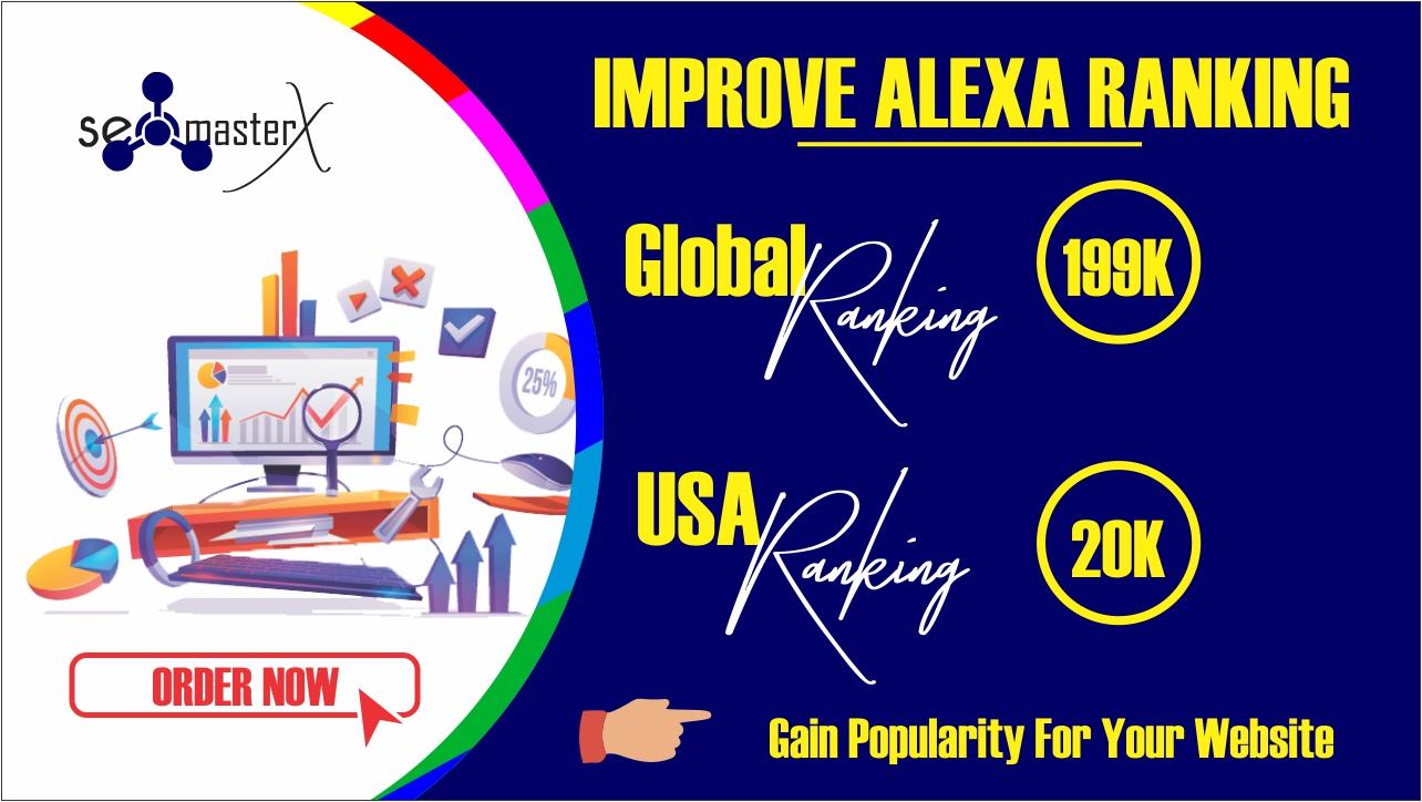 Improve ALEXA RANKING - Boost up your website RANKING...