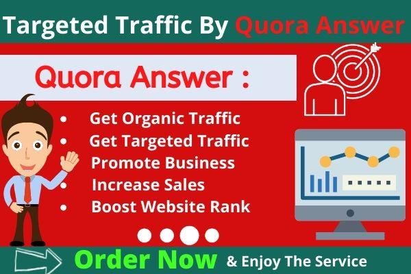 Promote website With High Quality Quora answer backli...