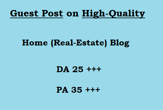 Guest Post on Quality Home / Real Estate blog writing...