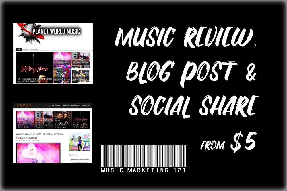 Music Review + Blog Post + Social Media Share