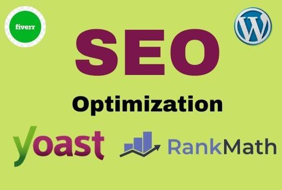I will do on page SEO optimization with yoast or rank...