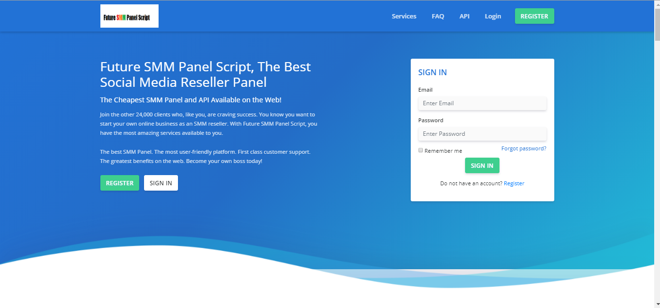 SMM Reseller panel Script with API