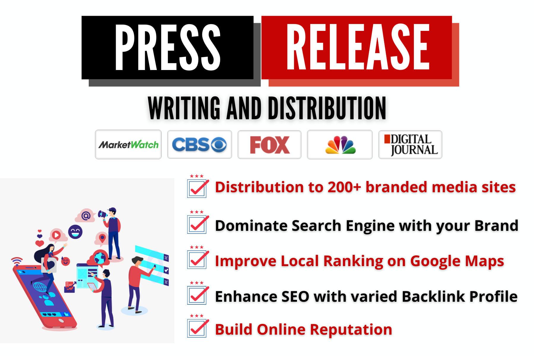 I will Do Press Release Distribution to 200 plus WebS...