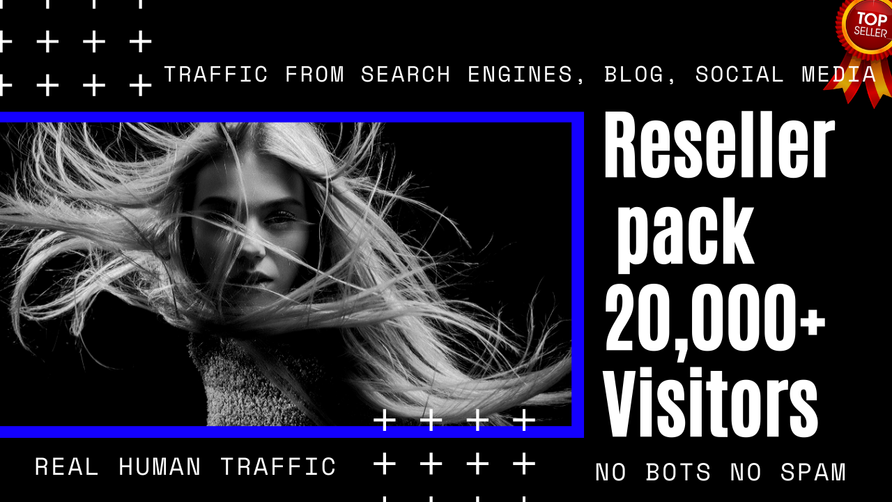 Reseller pack 20,000+ Visitors for your/customers Web...