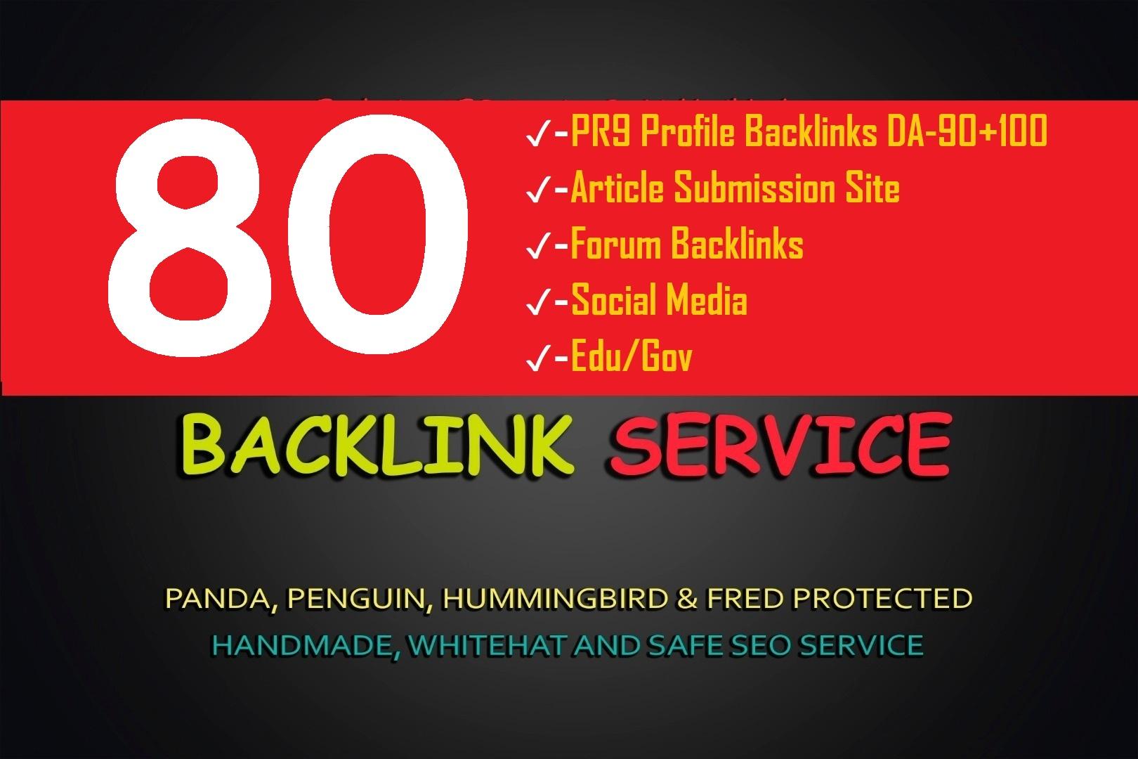 5 Step 80 SEO Backlinks Biggest PR9/EDU/Social Media/...