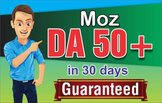 I will increase moz domain authority da 55 plus
