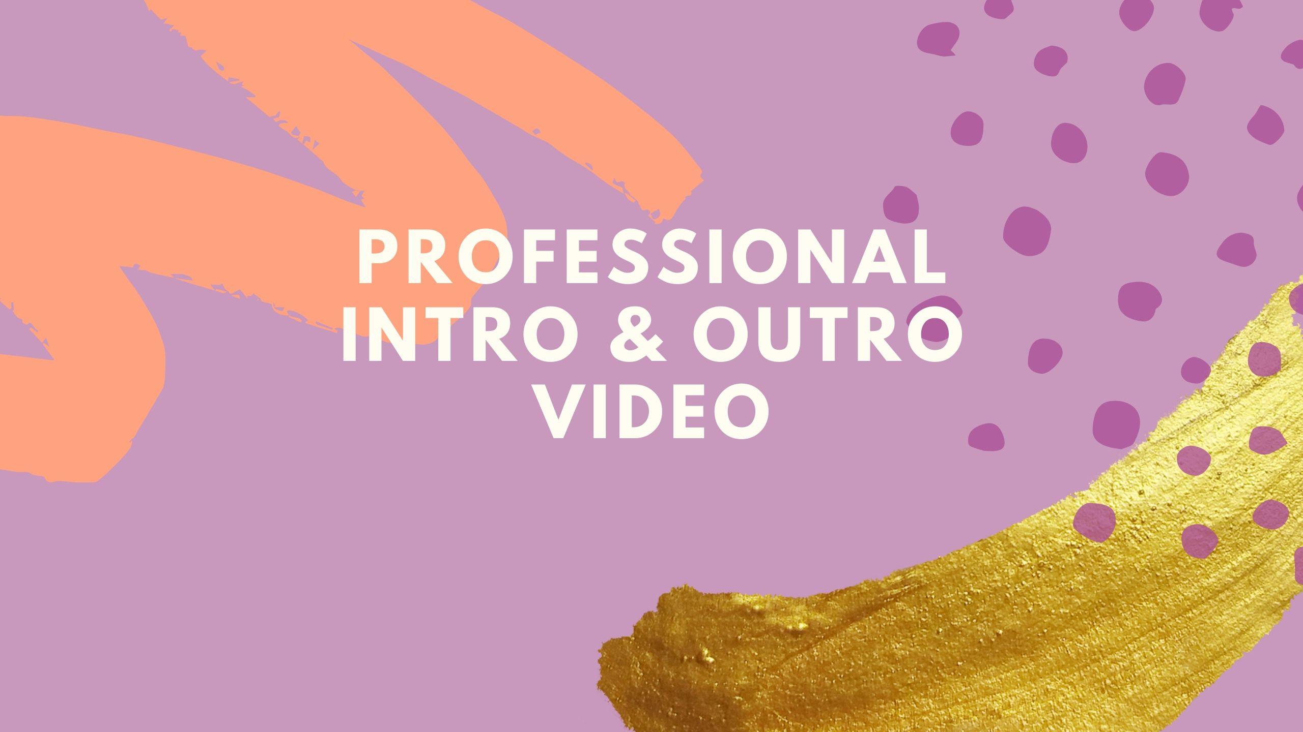 I will create a professional animation for intro and ...