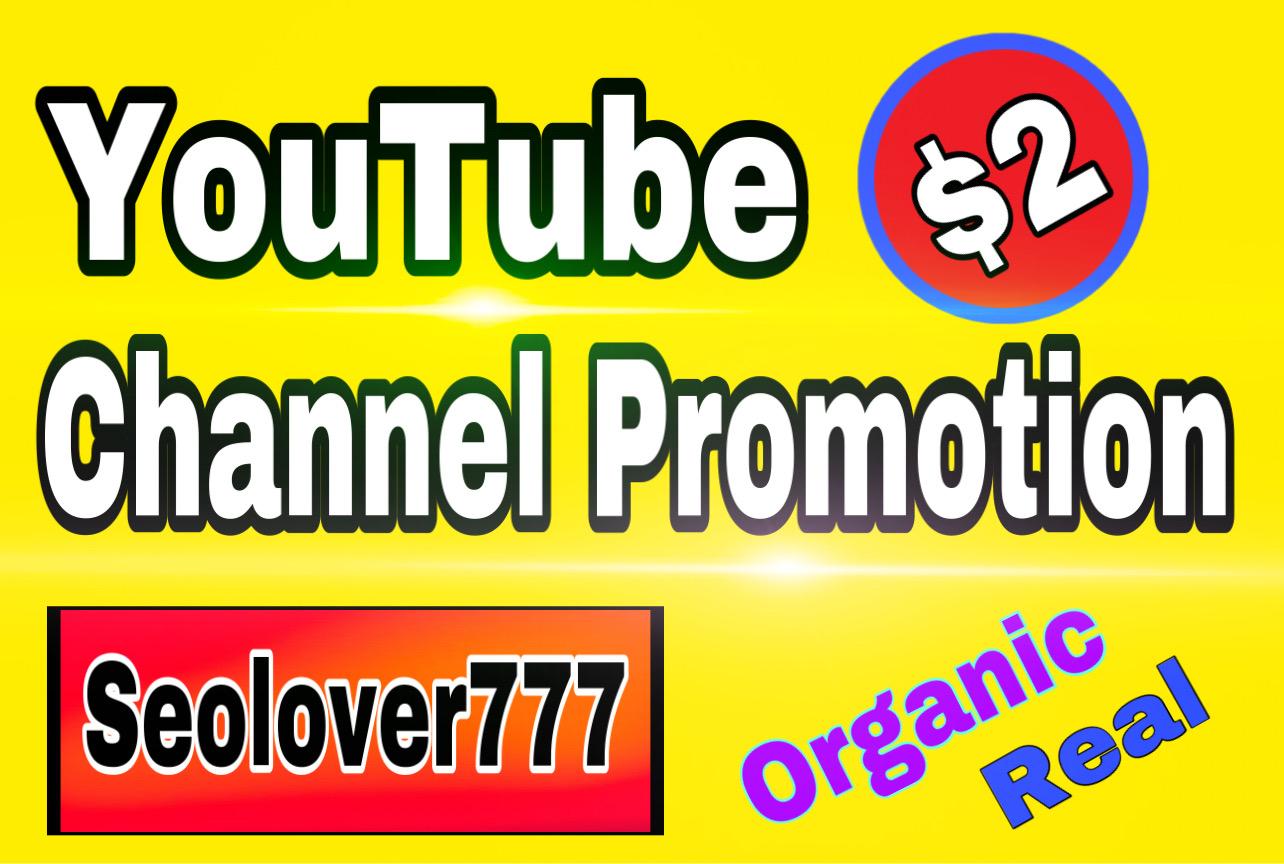 YouTube organic promotion via real & active audie...