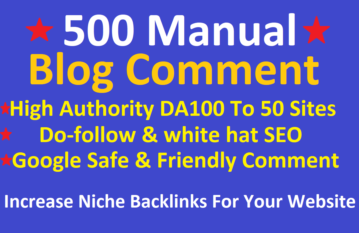 I will provide 500 Blog Comments Backlinks from high ...