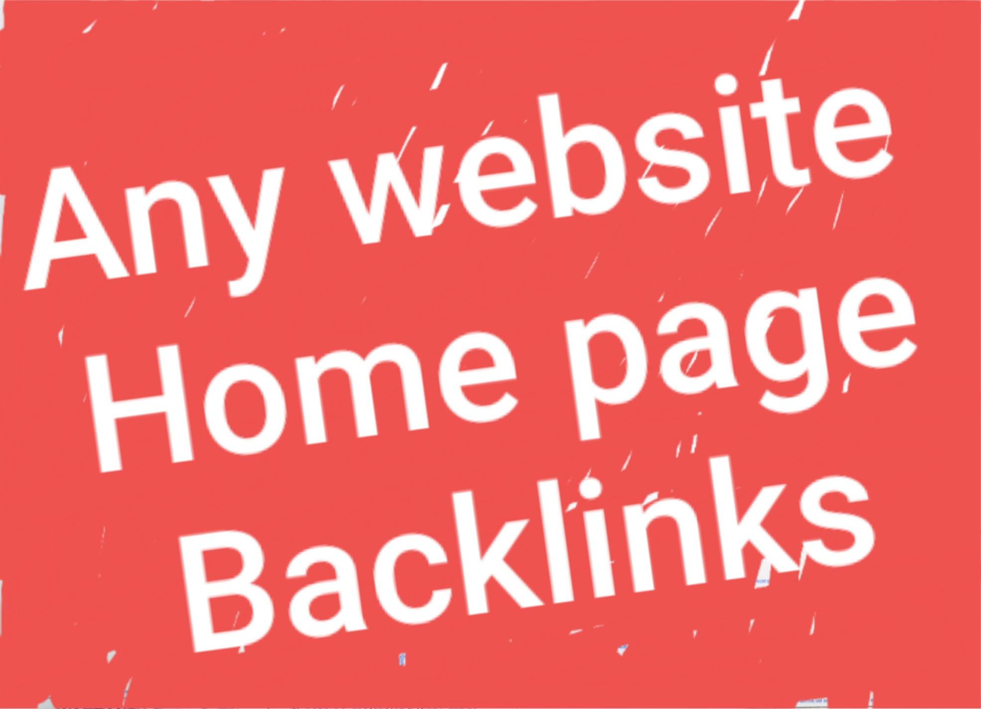 Website homepage backlinks provide to increase more t...