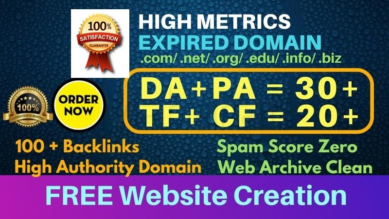 I will provide you 5 expired domain having backlinks ...