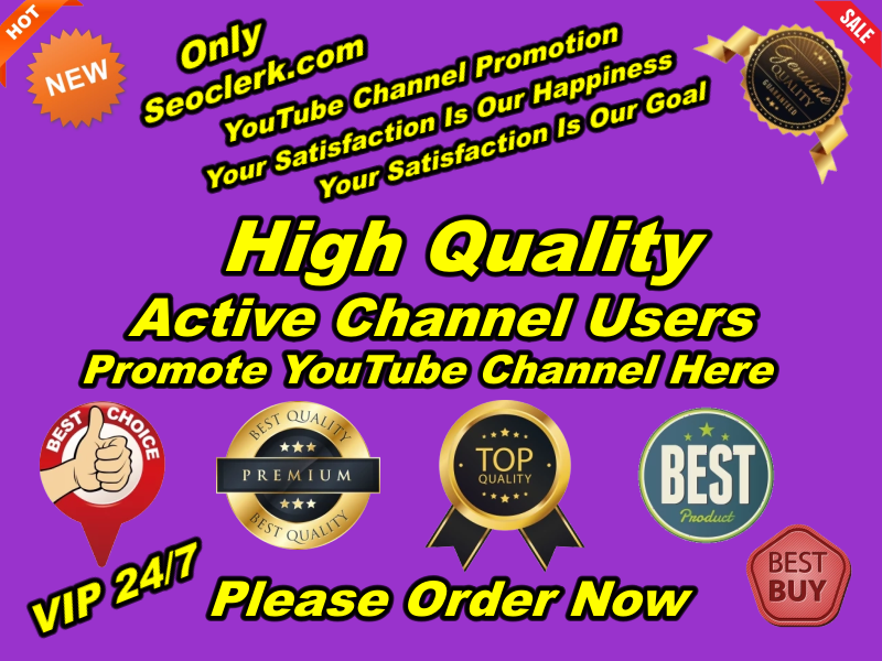 Manually Give You Real High-Quality YouTube Promotion...