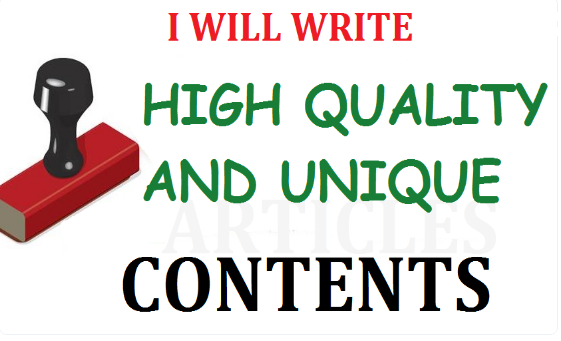 I will write Unique Articles/Contents for your Site o...