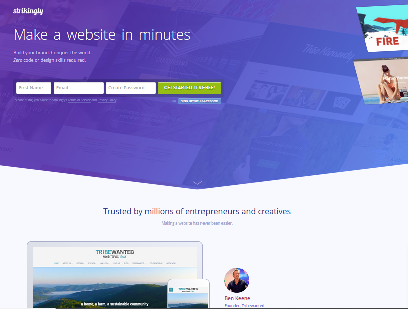 Write and publish guest post on Strikingly. com to SE...