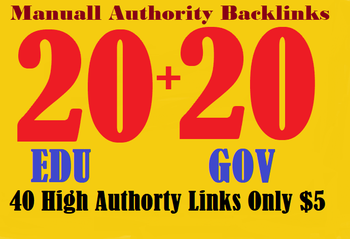 provide you manually 40+. 20 EDU+ 20 GOV High Authori...