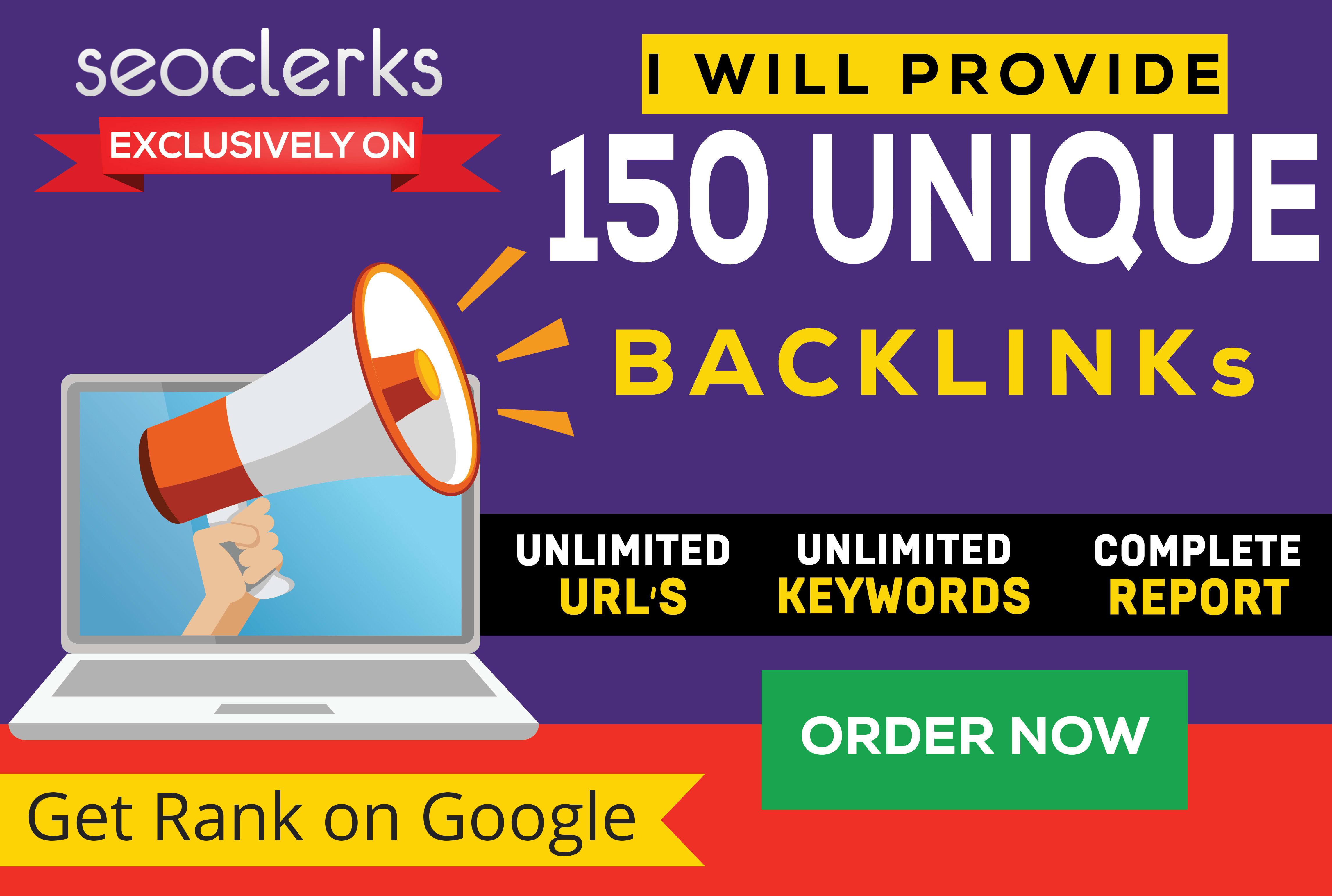 premium 150 SEO backlinks white hat manual link build...