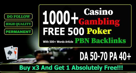 You Will Get 100 Unique Domain Casino/Gambling/Slot/B...