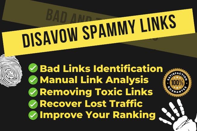I will disavow spammy or toxic backlinks to your webs...