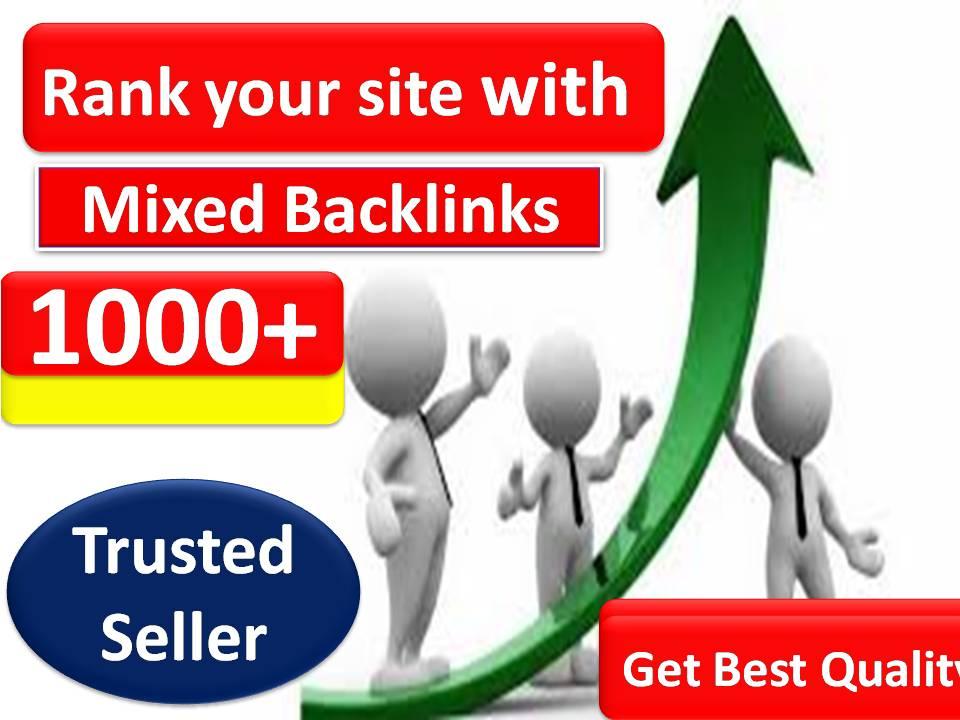 Rank with 1000+ Mix Platform Of High Quality backlink...