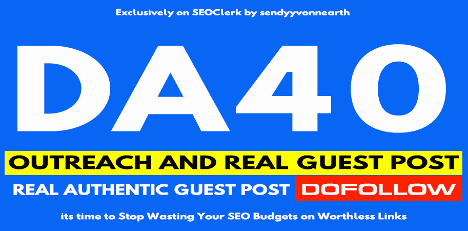 write article and guest post on High DA40 Authority b...