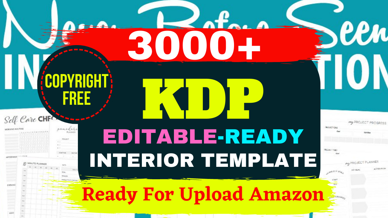 KDP 3000+ Mega Editable Bundle Ready Templates