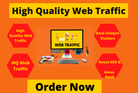 High quality Web traffic - Real visitors to your webs...