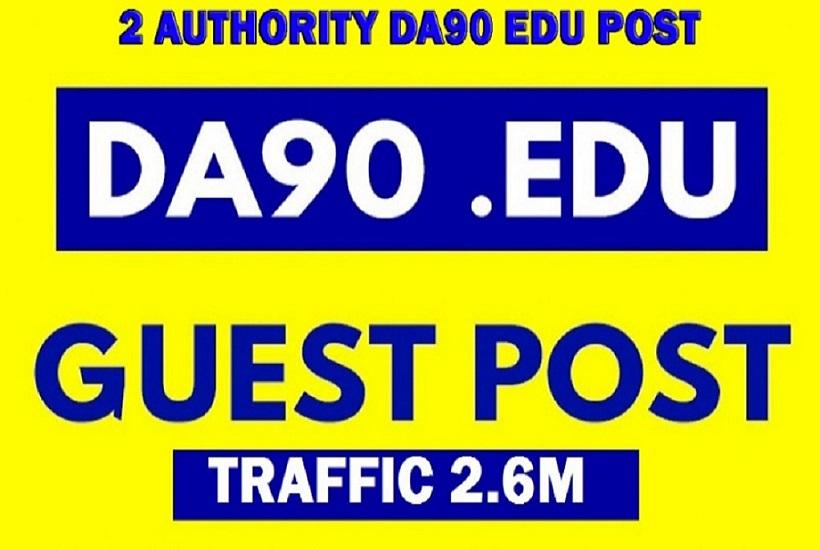 Guest post on 2 Quality DA90+ Traffic 2.6M blog