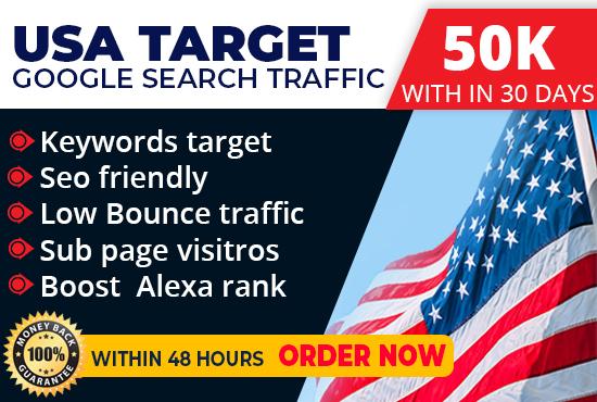 drive daily keyword target USA base Organic traffic w...