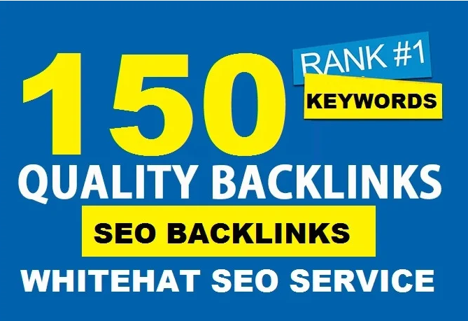 I will provide 150 SEO backlinks, get rank 1st on goo...
