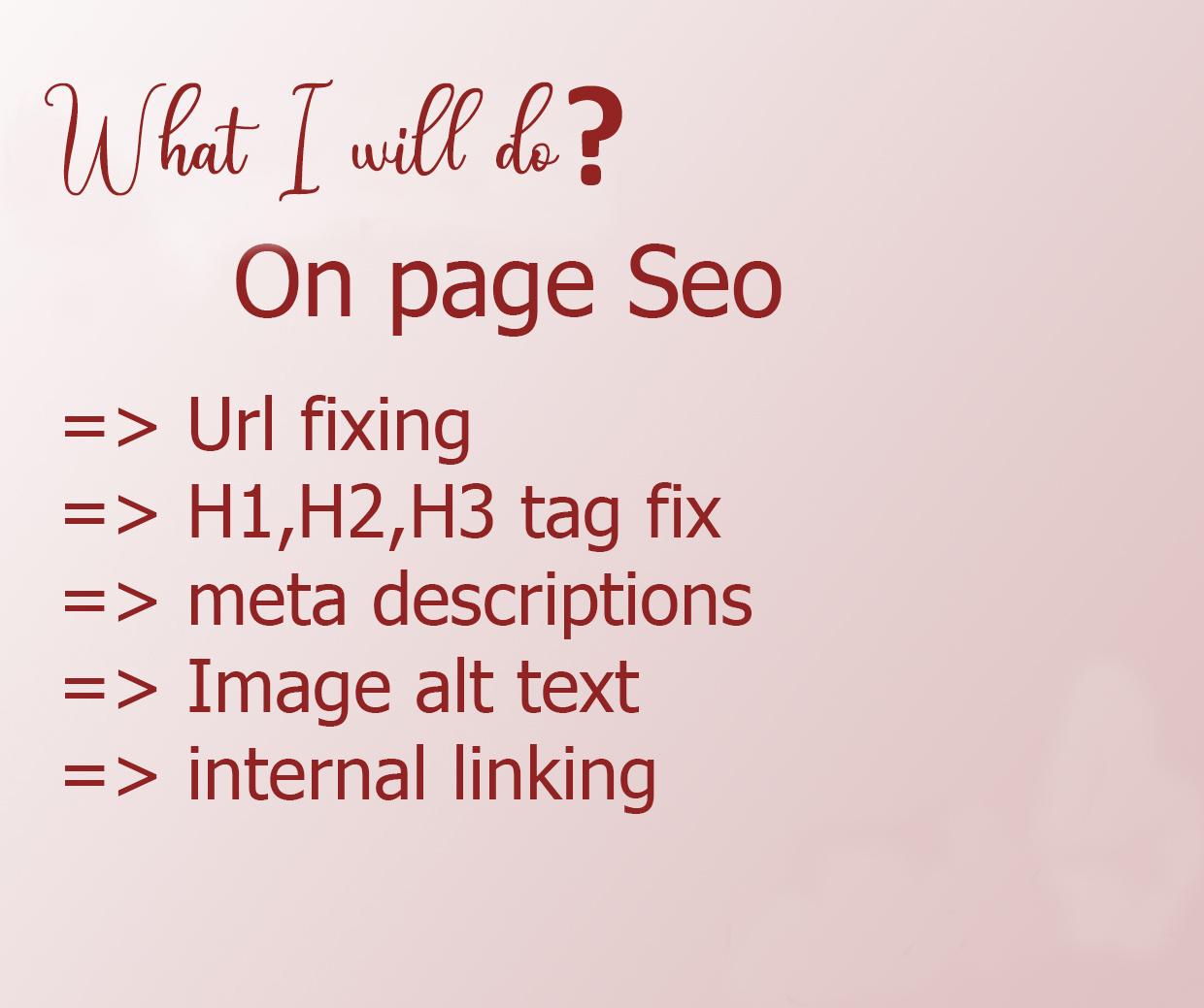 will do onpage SEO to your wordpress website