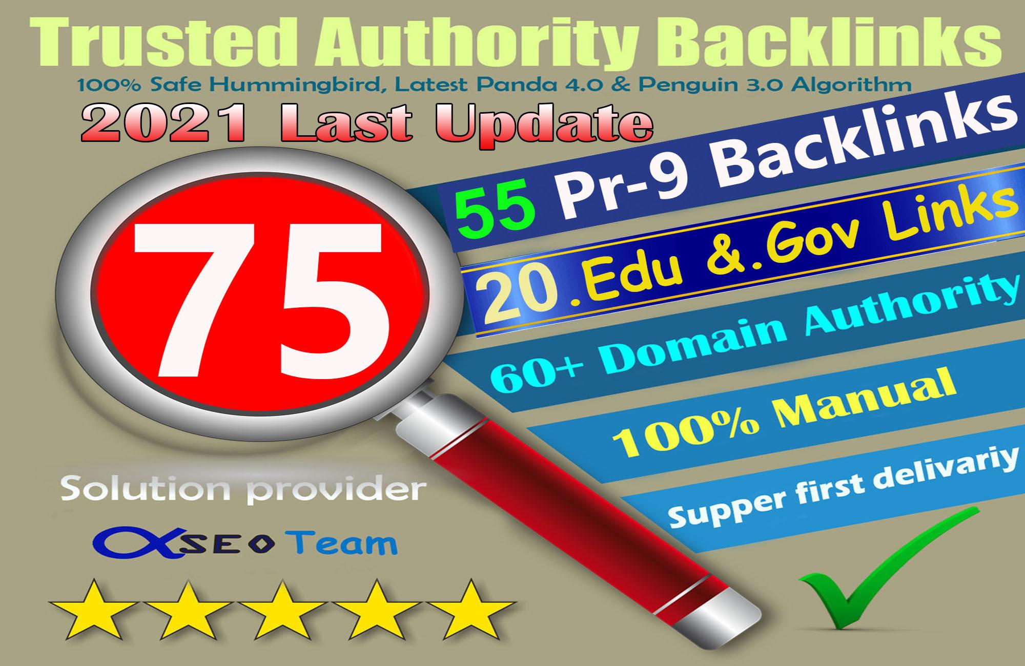 Exclusive Offer-75 Backlinks 50 PR9 +25 EDU/GOV 80+DA...