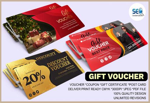 I will design gift card, coupon and gift voucher