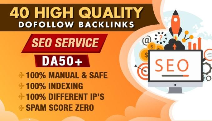 I will build high quality DR 50 plus dofollow seo bac...