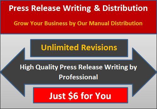 I will write a killer press release and distribute to...