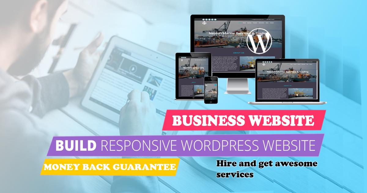 I will build a professional WordPress business websit...