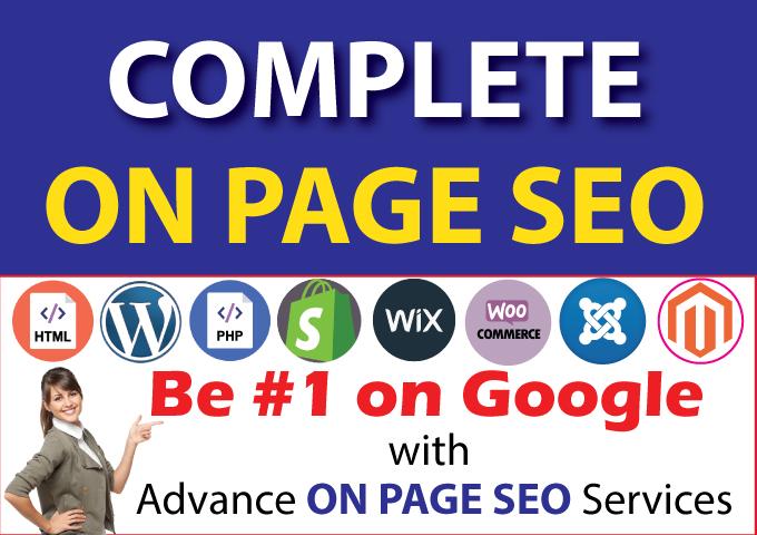 Advance On Page SEO Optimization for Best Google Rank...