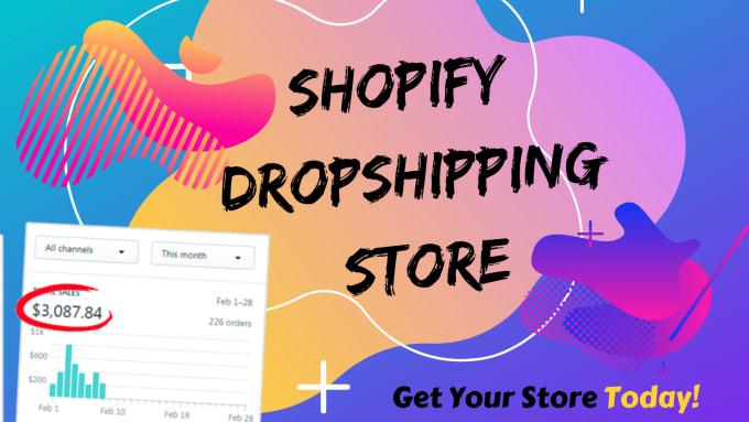 I will create, setup and launch shopify dropshipping...