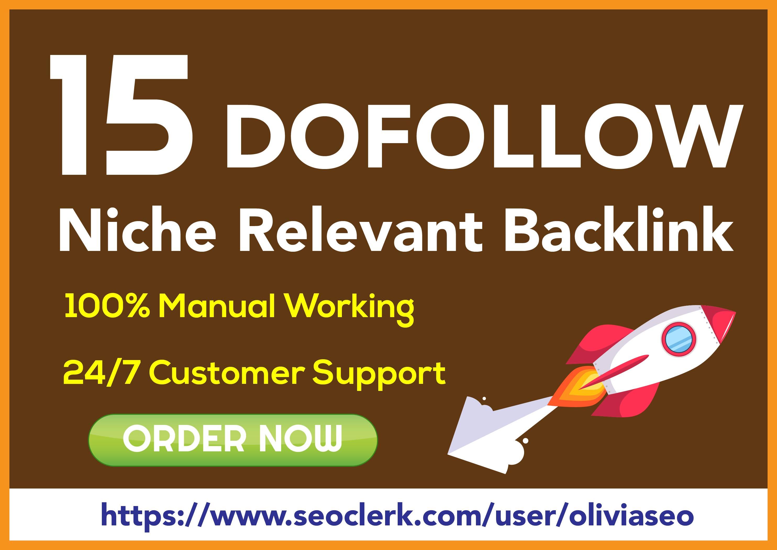 15 niche relevant dofollow blog comment backlinks