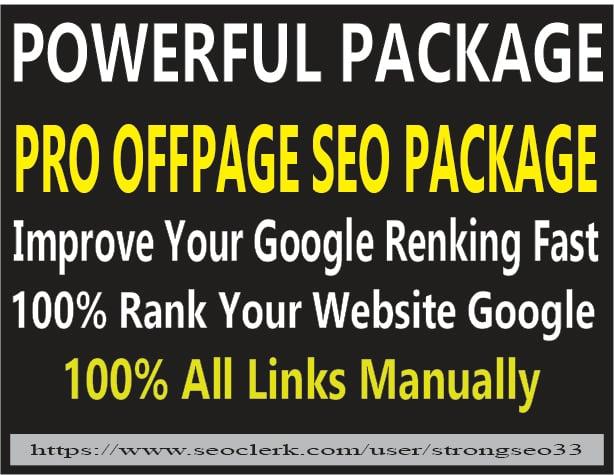 I will provide off page high quality SEO backlinks pa...
