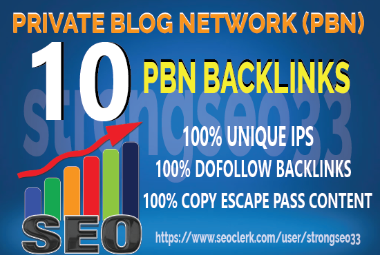 I will do 10 pbn dofollow homepage backlinks with uni...