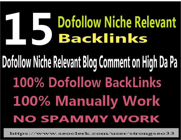 15 niche relevant dofollow high quality blog comments