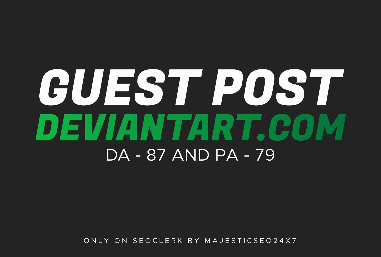 Publish A Guest Blog Post On deviantart. com DA-87 Wi...