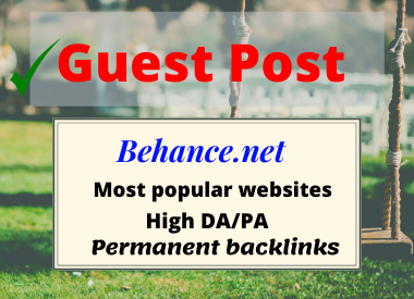 Write and publish a Guest post in behance. net